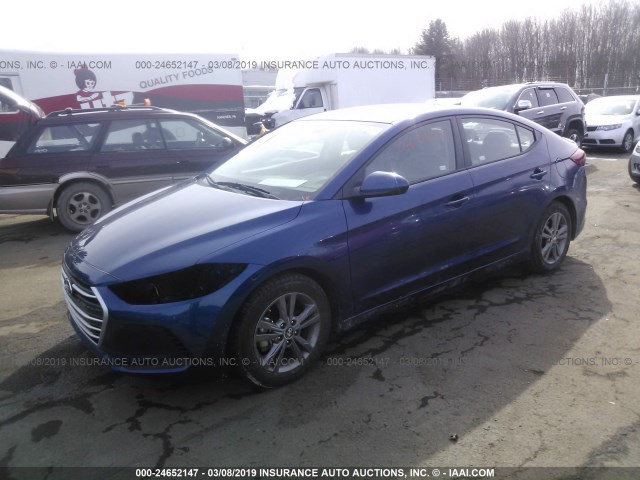 5NPD84LF2JH264570 - 2018 HYUNDAI ELANTRA SEL/VALUE/LIMITED BLUE photo 2