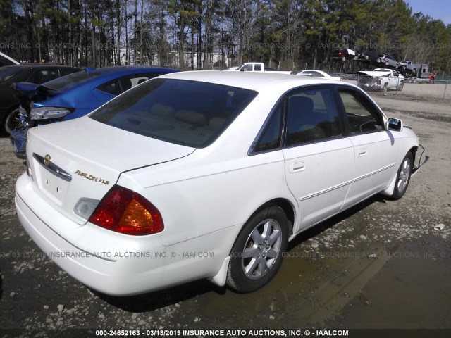 4T1BF28B81U148136 - 2001 TOYOTA AVALON XL/XLS WHITE photo 4