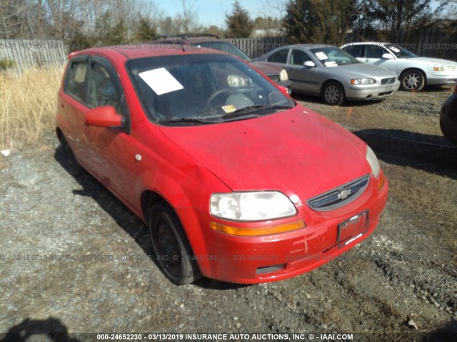 KL1TD62645B485882 - 2005 CHEVROLET AVEO LS RED photo 1