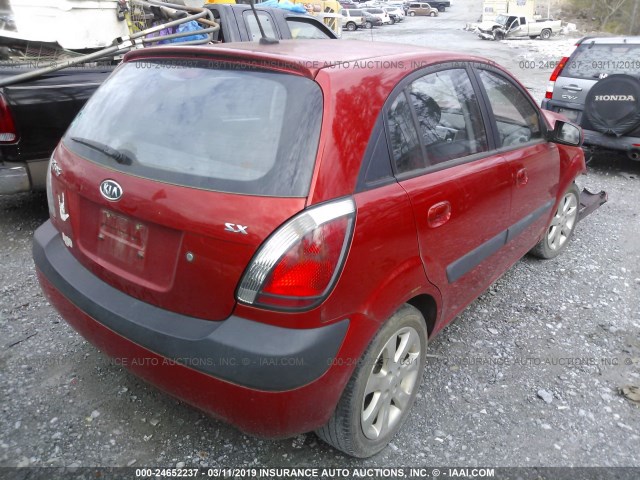 KNADE243896481464 - 2009 KIA RIO 5 SX RED photo 4