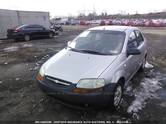 KL1TG52635B365931 - 2005 CHEVROLET AVEO LT SILVER photo 2