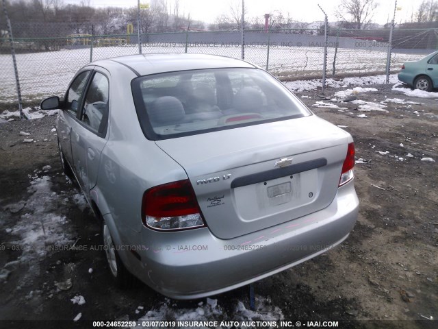 KL1TG52635B365931 - 2005 CHEVROLET AVEO LT SILVER photo 3