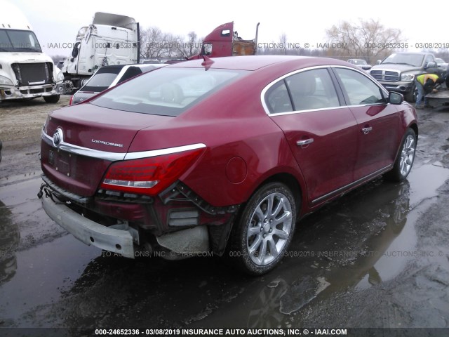 1G4GB5G36EF213945 - 2014 BUICK LACROSSE RED photo 4