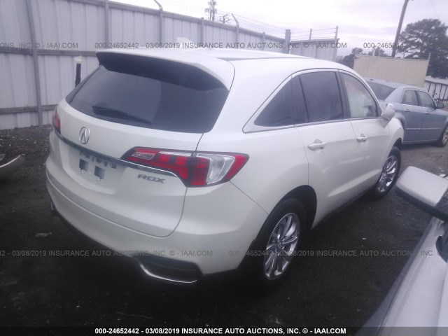 5J8TB3H5XHL001659 - 2017 ACURA RDX TECHNOLOGY WHITE photo 4