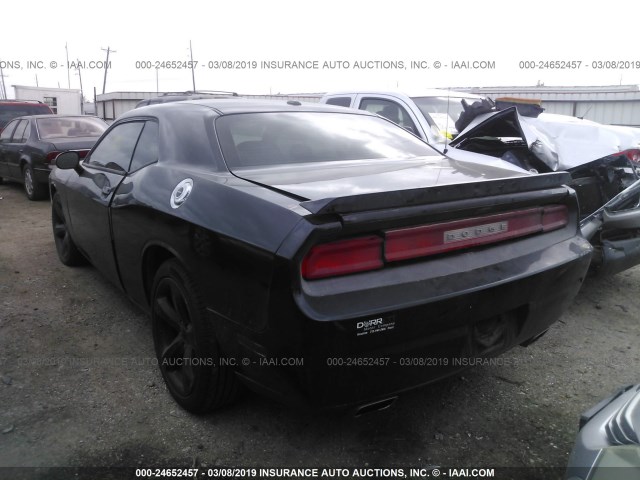 2C3CDYAG4EH208501 - 2014 DODGE CHALLENGER SXT BLACK photo 3