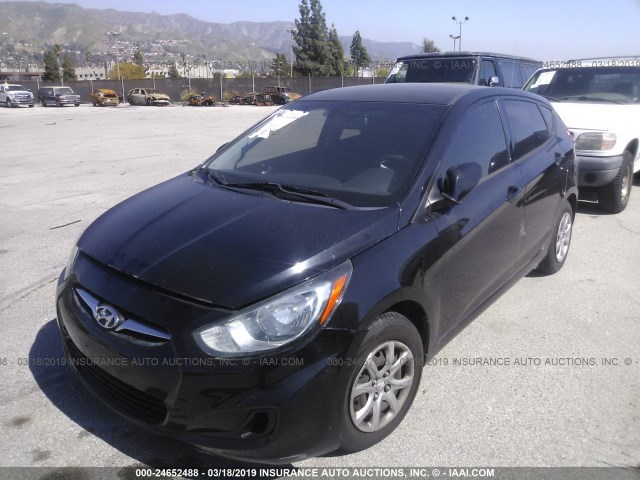 KMHCT5AE4DU069991 - 2013 HYUNDAI ACCENT GLS/GS BLACK photo 2