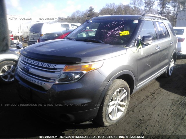 1FMHK8D80BGA29161 - 2011 FORD EXPLORER XLT GRAY photo 2