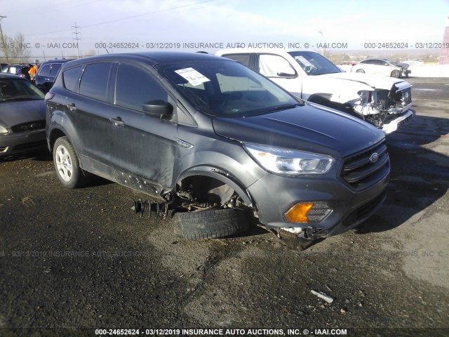 1FMCU0F78HUB80477 - 2017 FORD ESCAPE S GRAY photo 1