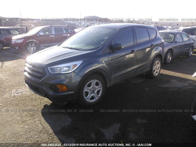 1FMCU0F78HUB80477 - 2017 FORD ESCAPE S GRAY photo 2