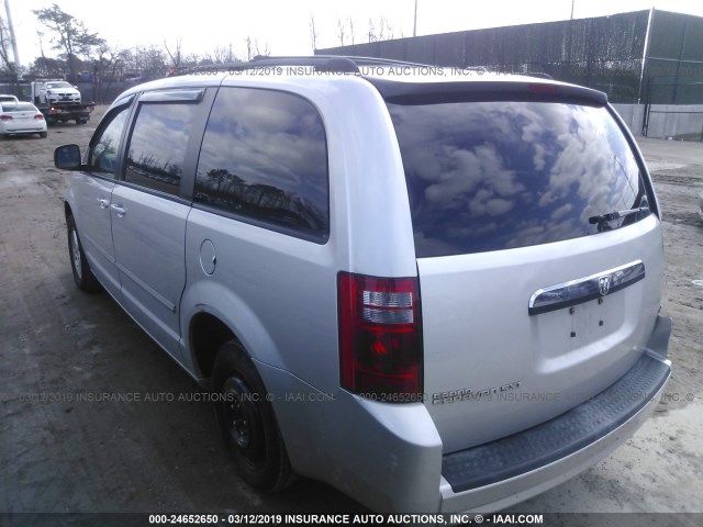 1D8HN54P58B170512 - 2008 DODGE GRAND CARAVAN SXT SILVER photo 3