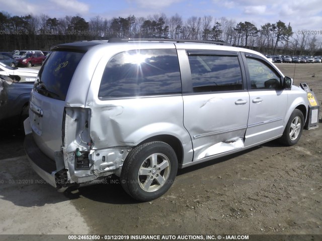 1D8HN54P58B170512 - 2008 DODGE GRAND CARAVAN SXT SILVER photo 4