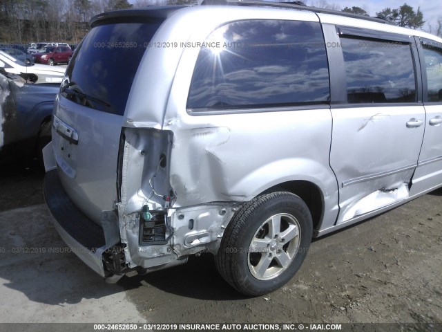 1D8HN54P58B170512 - 2008 DODGE GRAND CARAVAN SXT SILVER photo 6