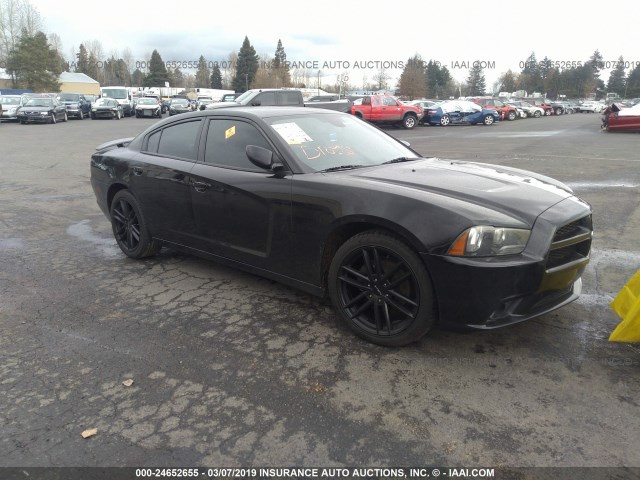 2C3CDXHG5CH149407 - 2012 DODGE CHARGER SXT BLACK photo 1