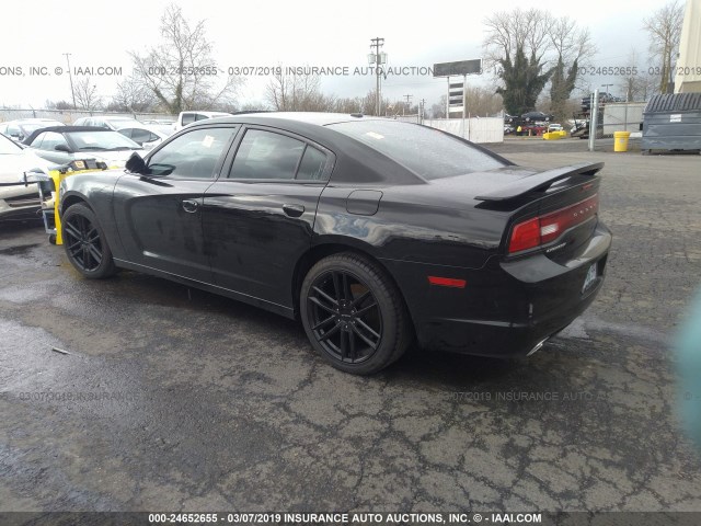 2C3CDXHG5CH149407 - 2012 DODGE CHARGER SXT BLACK photo 3