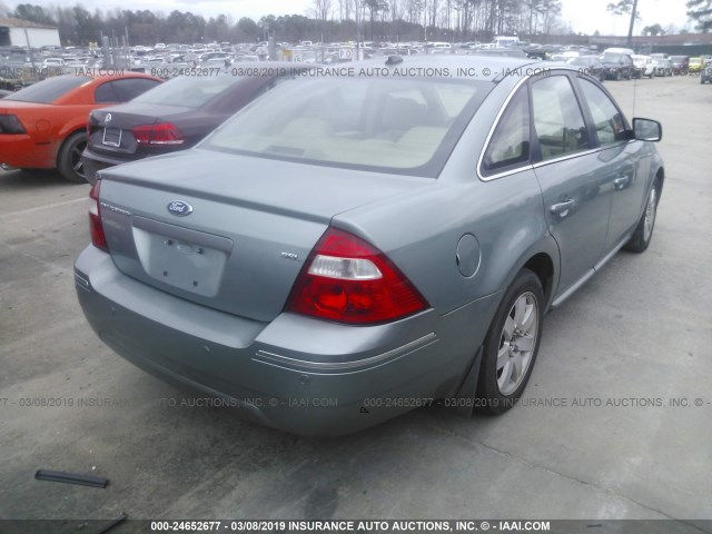 1FAHP24127G140832 - 2007 FORD FIVE HUNDRED SEL GREEN photo 4