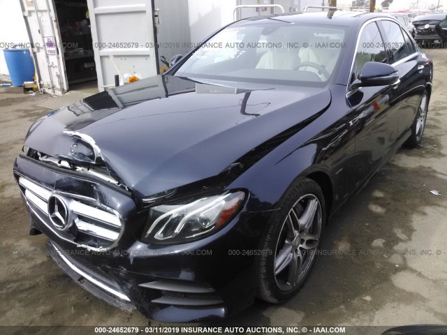 WDDZF4JB1HA144309 - 2017 MERCEDES-BENZ E 300 BLUE photo 2