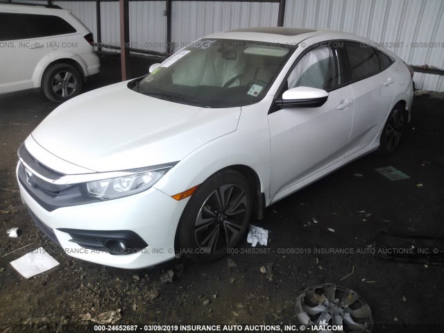 19XFC1F73GE044037 - 2016 HONDA CIVIC EXL WHITE photo 2