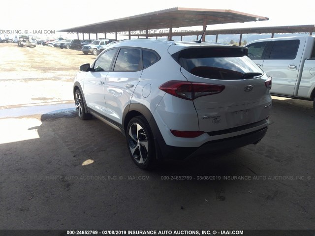 KM8J33A28GU148554 - 2016 HYUNDAI TUCSON LIMITED/SPORT AND ECO/SE WHITE photo 3