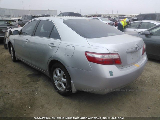 4T1BE46K97U598615 - 2007 TOYOTA CAMRY NEW GENERAT CE/LE/XLE/SE SILVER photo 3