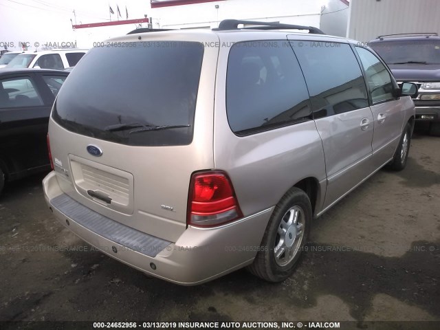 2FMZA52247BA02905 - 2007 FORD FREESTAR SEL GOLD photo 4