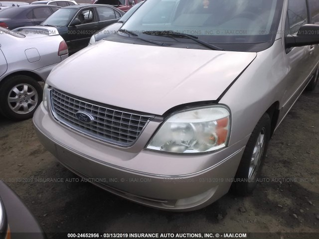 2FMZA52247BA02905 - 2007 FORD FREESTAR SEL GOLD photo 6