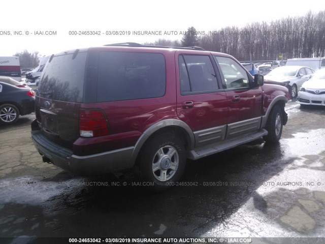 1FMFU18L74LB81312 - 2004 FORD EXPEDITION EDDIE BAUER RED photo 4