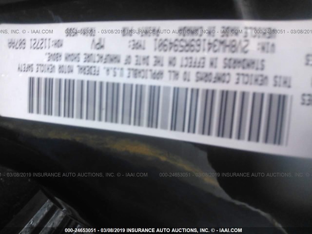 2V8HW34169R594901 - 2009 VOLKSWAGEN ROUTAN SE BLACK photo 2