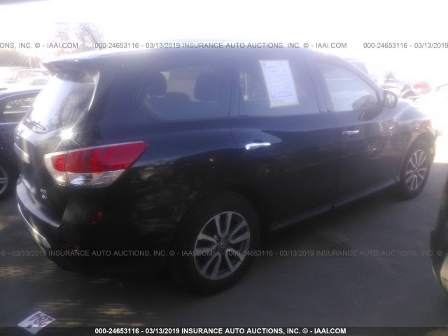 5N1AR2MM5EC626292 - 2014 NISSAN PATHFINDER S/SV/SL/PLATINUM BLACK photo 4