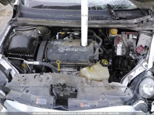 1G1JA5SH7C4232375 - 2012 CHEVROLET SONIC LS 银色 照片 10