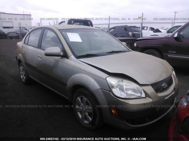 KNADE123986356470 - 2008 KIA RIO LX/SX GOLD photo 1