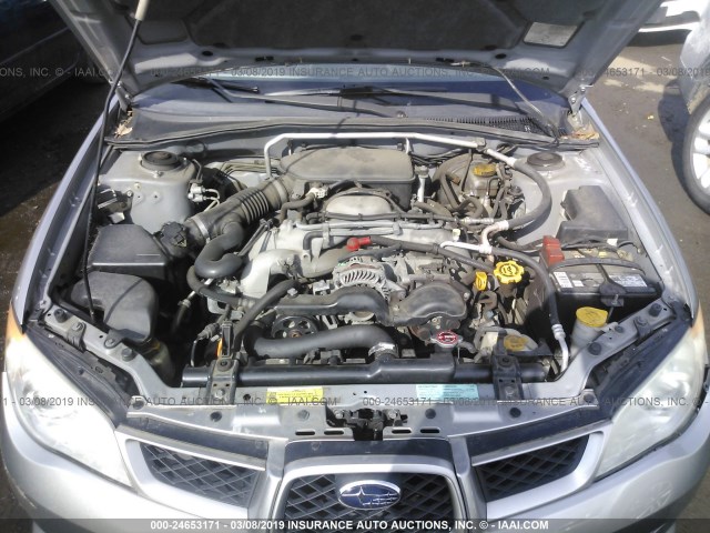 JF1GG61637H817321 - 2007 SUBARU IMPREZA 2.5I SILVER photo 10