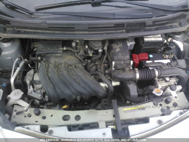 3N1CE2CP1EL377923 - 2014 NISSAN VERSA NOTE S/S PLUS/SV/SL GRAY photo 10