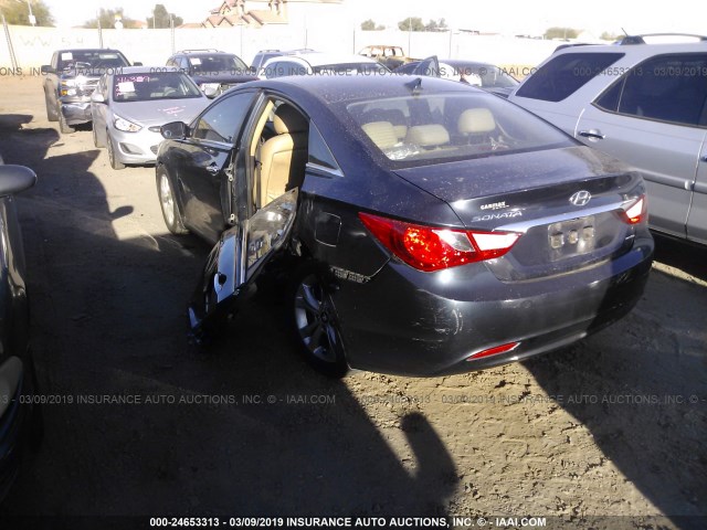 5NPEC4AC2BH122250 - 2011 HYUNDAI SONATA SE/LIMITED BLACK photo 3