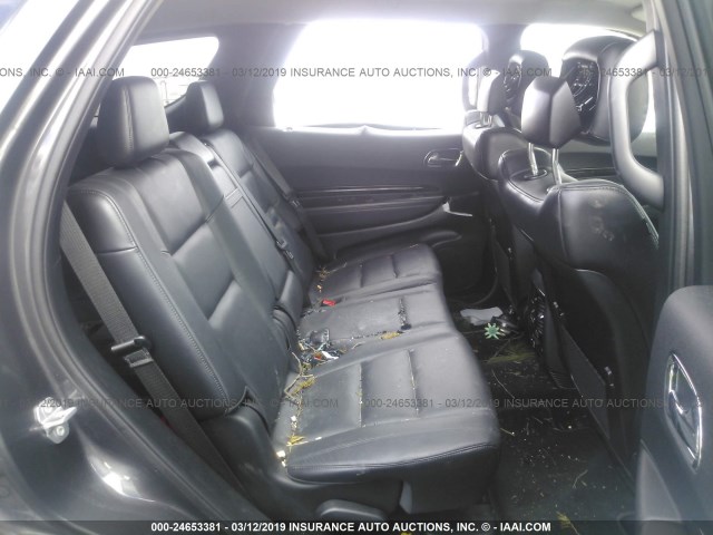 1C4RDJDG9FC938658 - 2015 DODGE DURANGO LIMITED GRAY photo 8