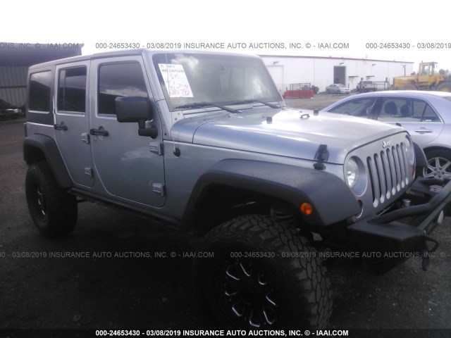 1C4BJWDG6DL702411 - 2013 JEEP WRANGLER UNLIMITED SPORT GRAY photo 1