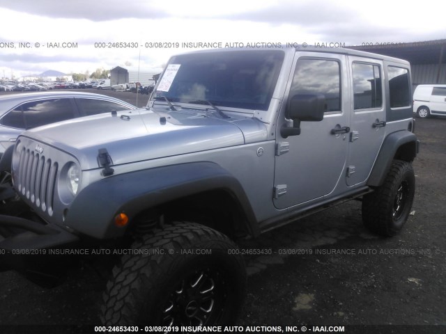 1C4BJWDG6DL702411 - 2013 JEEP WRANGLER UNLIMITED SPORT GRAY photo 2