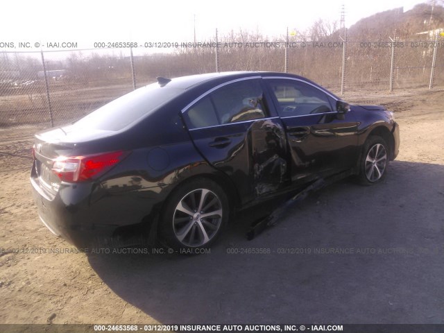 4S3BNAL63G3025743 - 2016 SUBARU LEGACY 2.5I LIMITED BLACK photo 4