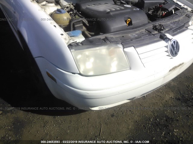 3VWSB69M22M125977 - 2002 VOLKSWAGEN JETTA GLS WHITE photo 6