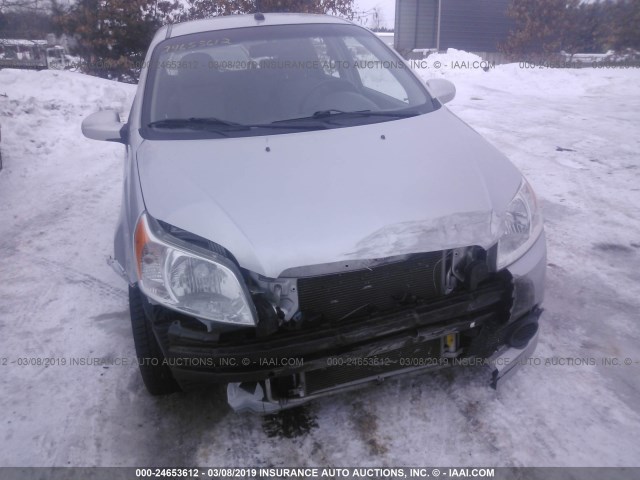 KL1TD66E29B376912 - 2009 CHEVROLET AVEO LS/LT GRAY photo 6