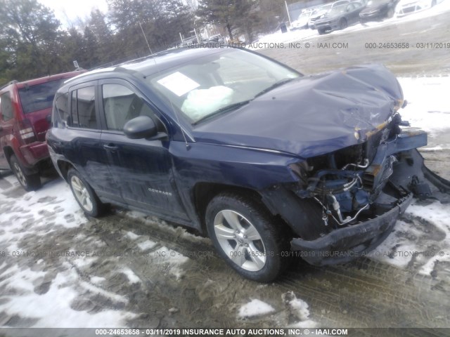 1C4NJDBBXCD650475 - 2012 JEEP COMPASS SPORT BLUE photo 1