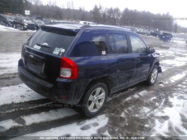 1C4NJDBBXCD650475 - 2012 JEEP COMPASS SPORT BLUE photo 4