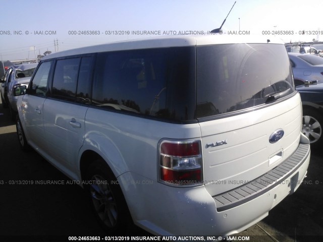 2FMGK5B81EBD08465 - 2014 FORD FLEX SE WHITE photo 3