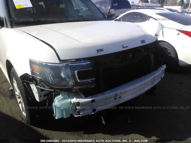 2FMGK5B81EBD08465 - 2014 FORD FLEX SE WHITE photo 6