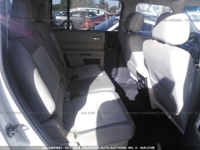 2FMGK5B81EBD08465 - 2014 FORD FLEX SE WHITE photo 8