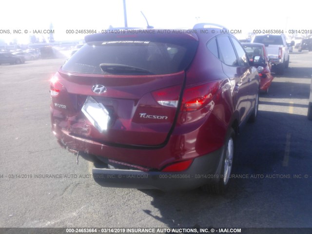 KM8JU3AC6AU110494 - 2010 HYUNDAI TUCSON GLS/LIMITED წითელი ფოტო 4