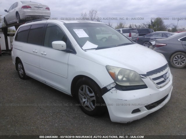 5FNRL38786B072656 - 2006 HONDA ODYSSEY EXL WHITE photo 1