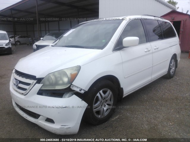 5FNRL38786B072656 - 2006 HONDA ODYSSEY EXL WHITE photo 2