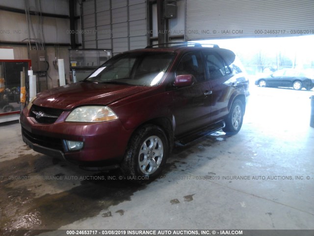 2HNYD18672H522980 - 2002 ACURA MDX TOURING RED photo 2