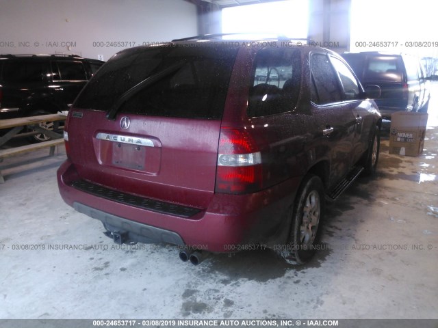 2HNYD18672H522980 - 2002 ACURA MDX TOURING RED photo 4