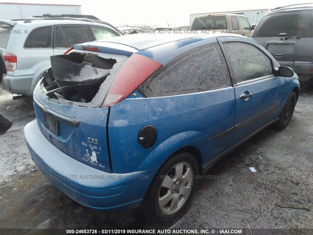 3FAFP31371R175384 - 2001 FORD FOCUS ZX3 BLUE photo 4